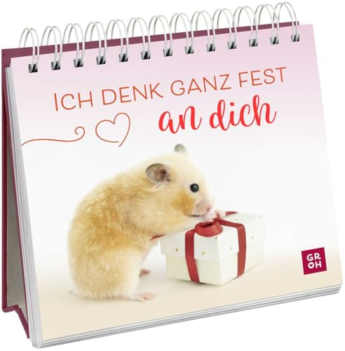 Ich denk ganz fest an dich: Liebevoller Botschaft für Herzensmenschen - Kleines Geschenk zur Aufmunterung oder einfach so.