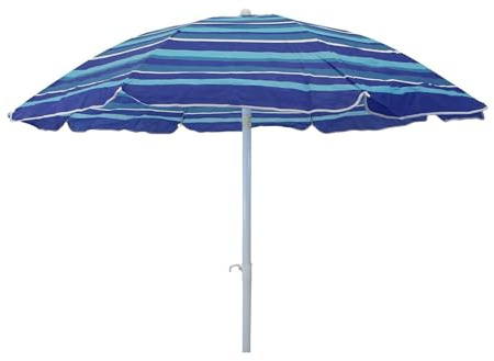 milani home - ombrellone da spiaggia diametro 1,8 m con palo centrale in acciaio, telo TNT multicolor, inclinabile, per mare, piscina e campeggio