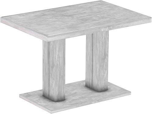 B.R.A.S.I.L.-Möbel Brasilmöbel Säulentisch Rio UNO 120x80 cm Beton Tisch Esstisch Pinie Massivholz Esszimmertisch Holz Küchentisch Echtholz Größe und Farbe wählbar