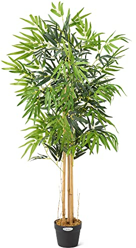 Artificial Bamboo Plant In Pot, Large 3ft 4ft 5ft Tall Indoor Decoration, Realistic Lush Green Leaves, Home Office Restaurant, Christow