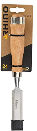 Rhino 43032 Scalpello da 24 mm per lavorazione del legno, larghezza 24 mm, permette di eseguire tutti i tipi di tacche, regolazioni su legno, NC