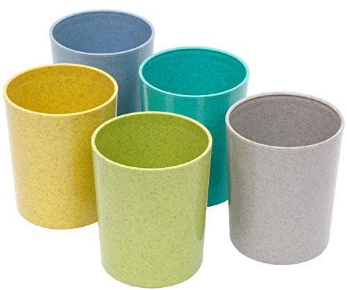 Youngever Bamboo Plastic Kids Dinnerware Set (5pcs Cups)