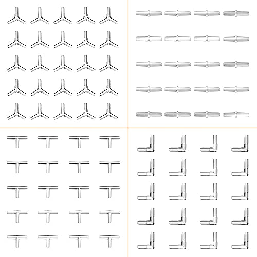Iyowei 80Pcs Aquarium Airline Connectors, 80 in 1 Y T L I Connector Airline Tube Hose Connector Aquarium Air Pump Accessories Set for 4 x 6mm Fish Tank Pond Air Line Tube Tubing