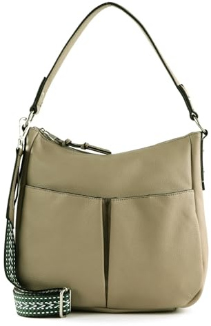FREDsBRUDER Bloomfield Schultertasche Leder 33 cm, Good Grey, Einheitsgröße