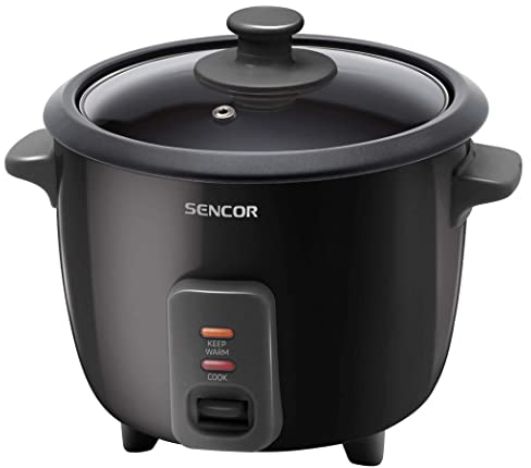 Sencor SRM 0601BK - Olla arrocera con indicadores luminosos, 300 W, color negro