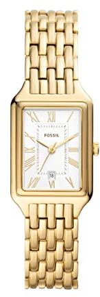 Fossil Damenuhr Raquel, Quarzwerk, 23mm GoldEdelstahlgehäuse mit Edelstahlarmband, ES5220