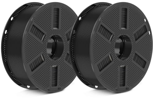JAYO PETG Filament 1.75mm Schwarz*2 2.2KG, Zäh & Vielseitig 3D Filament | Hohe Festigkeit, Drucke brechen nicht, Verzugneigung, Maßgenauigkeit +/- 0.02 mm, für die meisten FDM 3D Drucker
