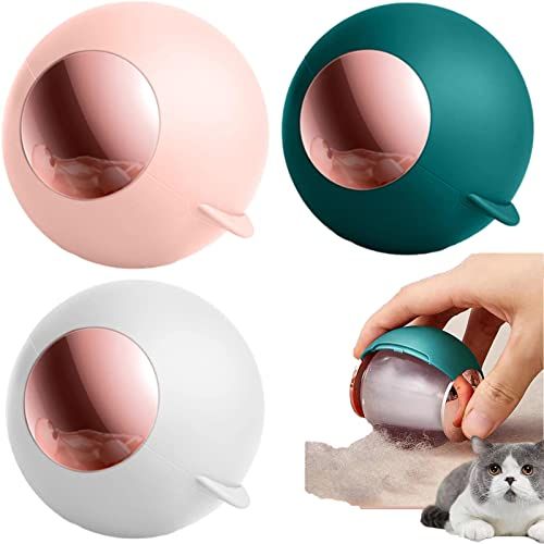 Washable Lint Roller, 3 Pcs Lint Roller Hair Remover Ball, Reusable Washable Sticky Pet Hair Removal Tool, Mini Portable Travel Silicone Lint Roller Ball Hair Catcher for Clothes Sofa Carpet Bed