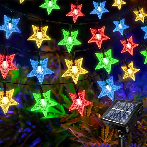 Acxilexy 100 LED 33ft Solar Star Fairy Lights, 8 Modes, Waterproof, Copper Wire for Indoor/Outdoor Wedding, Christmas Party Decoration