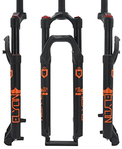 ZECHAO 27,5/29in Fahrrad Trekking Gabel, 120mm Federweg Schnellspanner Aluminiumlegierung Air Supension Frontgabel Gerades Rohr 1-1/8 Fahrrad Federgabel (Color : Black, Size : 29inch)