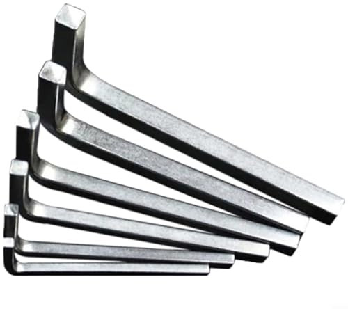 URPIZY Juego de 6 llaves hexagonales, llave cuadrada en forma de L, llave cuadrada de 4 puntos, juego de destornilladores hexagonales de 3 a 8 mm para apretar tornillos cuadrados