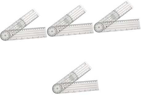 Gadpiparty 4stücke Physiotherapie Goniometer Winkelmesser Transparenter Medizinischer Gelenkmesser Zur Einfachen Rom-messung Für Ergotherapie Und Sporttherapie Material Leicht Und Tragbar