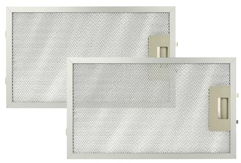 vhbw 2x filtro anti-grasso sostituisce AEG 50253591007, 4055101697 per cappa da cucina - 32,5 x 19,6 x 0,85 cm, metallo