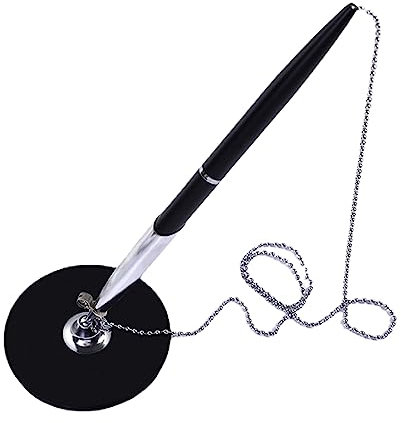 Professioneller Schreibtischstift mit Kettenstift, Metall, Schreibwaren für Büros, Hotels und Banken, Theke, Klebehalterung, Business-Büro-Stift