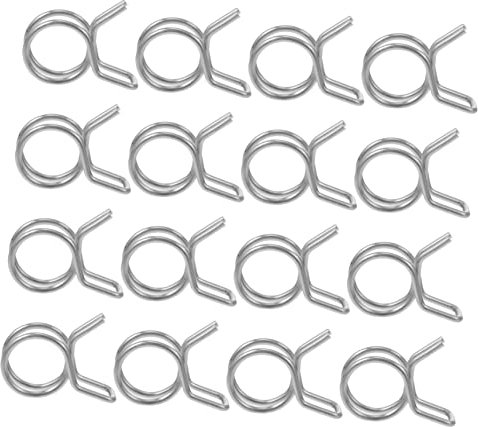 Levemolo Double Wire Spring Hose Clamp Stainless Steel Clamp 304 Inner Diameter 5mm for Irrigation and Garden Hose 100pcs Sturdy Pipe Clips for Water and Air Tubing