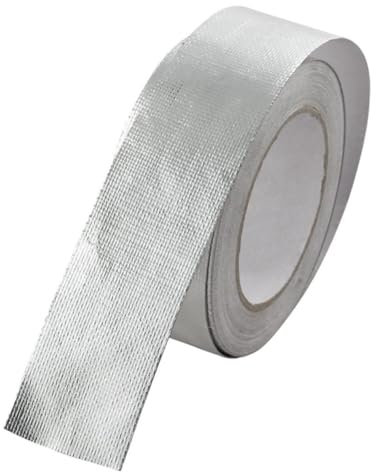 SKISUNO 25m Aluminiumfolienband Wärmeisoliert Für Auspuff Wärmeschutzband Motorrad Schutzband Fallrohr Schutzband Auto Ölverschmutzung Widerstandsfähig