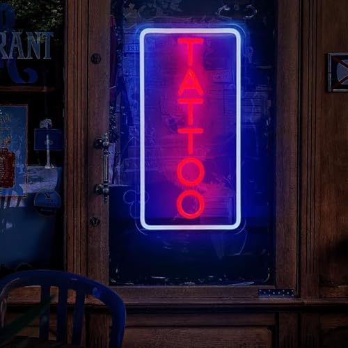Tattoo Neonschild, Tattoo Studio Neonschild für Tattoo Shop, Büro Neonlichtschild, Tattoo Wanddeko, Neonlicht, dimmbar, Tattoo Salon LED Licht, Tattoo Artist Neonschild, Logo Tatto Bar Licht