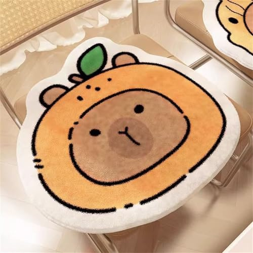 champracer Cartoon Capybara Sitzkissen, Synthetisch, Extra Plüsch, 45x45 cm, Rund, Für Schule, Outdoor, 1 stück