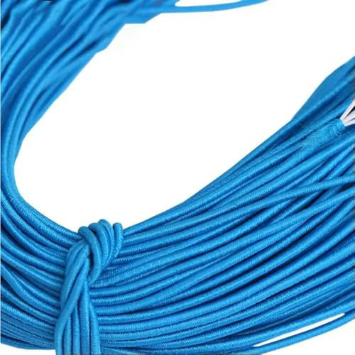 Cuerda elástica fina de 10 metros, banda de goma, cordón elástico, hilo de cuerda, cordón para prendas, bricolaje, joyería, suministros para manualidades, 1 mm, azul medio, 1 mm,