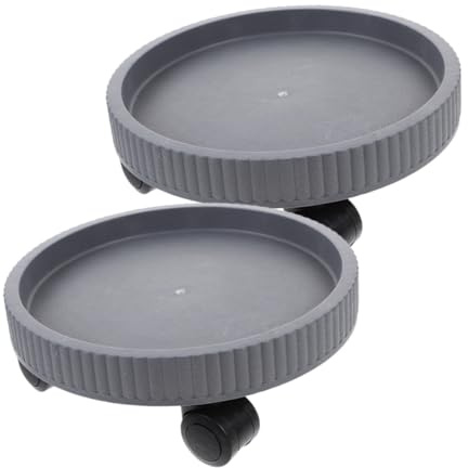 Toyvian 2pièces roulettes pour Pot De Fleurs Plateau à Plantes Support pour Plantes à roulettes Déplace-Plantes Pot Plateau De Rangement pour Bac