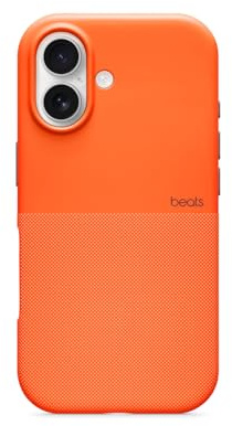 Beats Funda Reforzada con MagSafe, Control de cámara, Resistente a caídas y arañazos, Textura Mate e Interior de Microfibra para iPhone 17 - Naranja Sierra