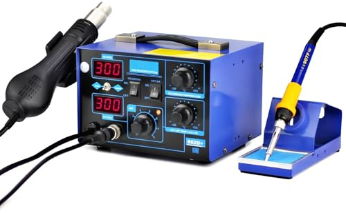 862D+ 2 in 1 Soldering station 800W SMD Hot Air Gun Soldering Iron Preheating Station