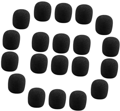 HEALLILY 40pcs Speaker Sponge Cover Mic Windscreen Lapel Microphone Protectors for Gaming Use