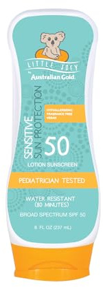 Australian Gold Little Joey Sunscreen Lotion SPF 50, 8 Ounce | Hypoallergenic & Fragrance Free | Broad Spectrum | Water Resistant | Vegan | Pediatrician Tested