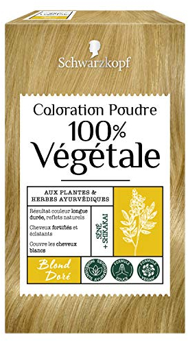 Schwarzkopf Schwarzkopf - 100 pourcent Végétale - Coloration Poudre - Vegan - Blond Doré, Blond Doré, 1 Unité (Lot de 1)