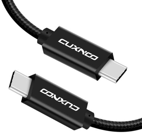 Cuxnoo Cable de video USB C a C de 2 M, cable de monitor 4K USB tipo C compatible con carga rápida de 100 W y sincronización de datos de 10 Gbps