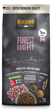 Belcando Finest Light [1 kg] Hundefutter | Trockenfutter für kleine & mittlere übergewichtige Hunde | Alleinfuttermittel für Hunde ab 1 Jahr