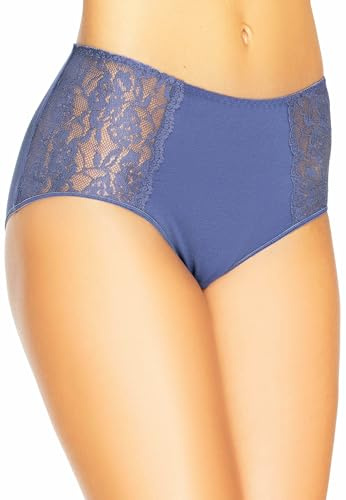 Teyli – Culottes en Coton pour Femmes avec détails en Dentelle, Taille Haute, conçues pour Offrir Confort et camoufler Les Imperfections.