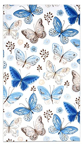 Gift Boutique 100 Blue Vintage Butterfly Guest Napkins Disposable Floral Paper Towels for Bathroom Wedding Party Baby and Bridal Shower Decor