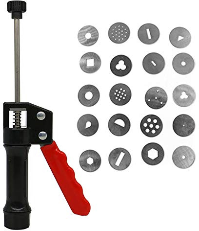 DUBENS Ton Pistole Extruder und 20 STK Edelstahl überfüllt Schlamm Maschine Polymer Clay Extruder Handwerk Gun Kuchen Fondant Skulptur Dekorieren Werkzeug Set