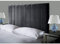 Affordable Luxury Portland Lined Headboards in Elegant Plush Velvet Fabric, for Divan Beds, Bedroom and Hotel Furniture (4FT6 Double- Height 24, Black)