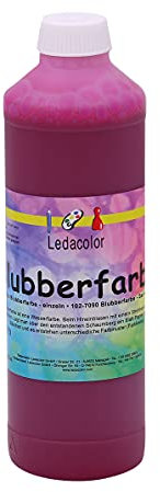 Ledacolor Blubberfarbe | Wasserfarbe zum aufblasen | ROSA 500 ml | Einzigartige Effekt-Farbe für Kinder | Auswaschbar | Schadstofffrei [unbedenklich]