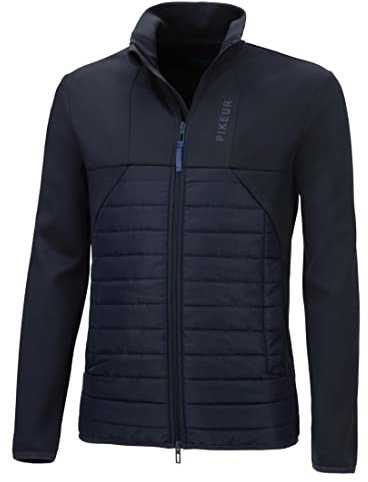 PIKEUR Herren Hybrid-Jacke Arvid mit Stehkragen Sportswear Herbst/Winter 2021,Dark Navy, L