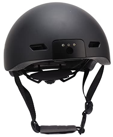 Casque de Vélo, Casque de Vélo Intelligent 1080p avec Caméra Avant Lumière LED Feu Arrière Circonférence de la Tête Réglable pour Adultes Hommes Femmes Cyclisme (Le Noir)