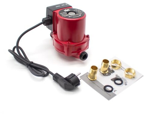 LeTkingok 220V 25l/min Rücklaufwasser-Boosterpumpe, Leise Fußbodenheizung, Automatische Umwälzpumpe, Einstellbare Geschwindigkeit, Schildpumpe