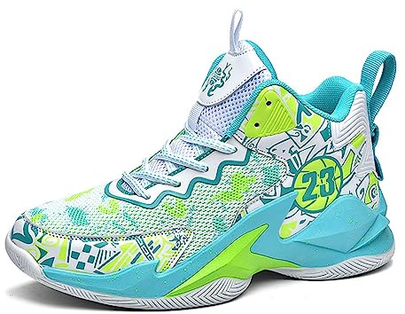 DHAEY Scarpe da Ginnastica da Basket da Uomo Scarpe da Ginnastica Alte da Coppia con Supporto for Arco Scarpe da Corsa Sportive Antiscivolo for Esterni (Color : A, Size : 35 EU)