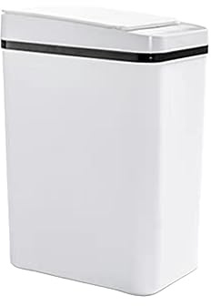 Poubelle automatique sans contact de 12 L pour salle de bain, cuisine, bureau (modèle à piles blanches)
