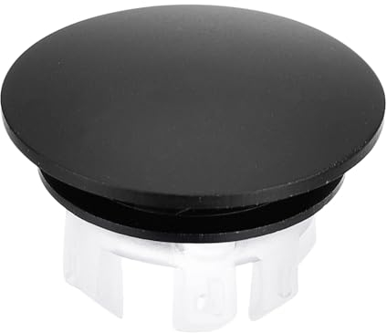 QUARKZMAN Copertura per Scolo Lavello, ring per Scolo Lavello Bagno Cucina Tappo di Scarico Foro Inserto in Forma Rotonda, Nero