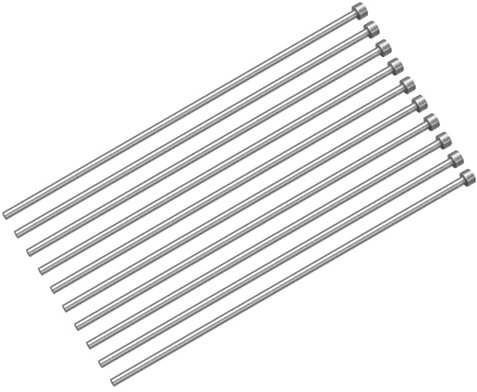 QUARKZMAN 10 Piezas de Pasadores Expulsores Rectos, 5.5mm (7/32) de Diámetro. Punta Redonda de Acero 65Mn, 250mm (10) de Largo para Mantenimiento Mecánico