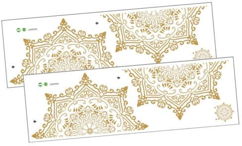 UKCOCO 4 Stück Wandaufkleber Boho- dekorativer Aufkleber Wohnkultur Golddekor zarte -Dekore -Aufkleber Volksbrauch Wandgemälde Kunsthandwerk Wandtattoos Applikationen