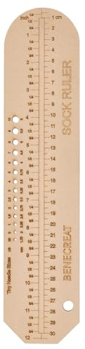 BENECREAT Häkellineal Aus MDF Holz, 31x7cm Strumpf-Strickformen, Handgestrickte Sockenform Für Socken, Strickwaren, Strickwaren, 3mm Dick