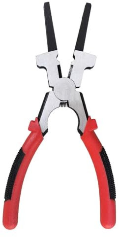 8MIG Welding Pliers, 6 in 1 Multi-Functional Carbon Steel with Insulated Handle, Long Nose Pliers Wire Cutting for Scraping Spatter Gripping Drawing Wire and Professional Welding