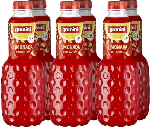 Granini - Limonada Bebida de Limón con Sandía a partir de Zumo de frutas Pack 6 x 1L