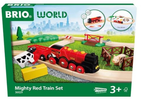 BRIO World – Set Di Treni Lola Rossa | Pista In Legno Per Bambini | Treno Brio Bambini 3 Anni O Più | Idee Regalo | Regalo 3 Anni