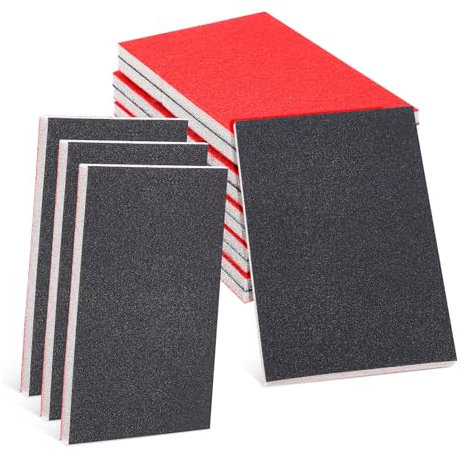 VILLFUL 20pezzi Kit Di Pz Di Spugne Abrasive e Vetrata Per Auto e Fai Da Te Grane Per Levigatura Di Legno e Facile Da Usare e Resistente