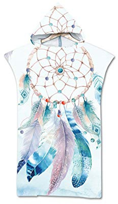Proumhang Vuxen Strandhandduk Med Handduksbyte Handduk Mantel Handduk Poncho Filt för Strandsurfing Badbad Våtdräkt Byte 85cm x 110cm Stil 15